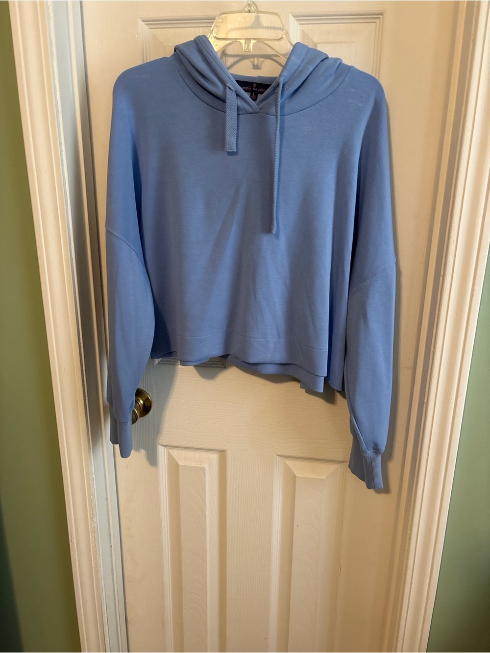 Simply Southern Blue Cropped Hoodie